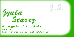 gyula starcz business card